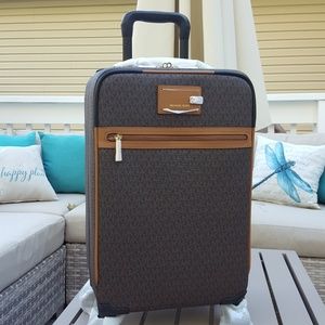 SOLD NWT Michael Kors trolley brown 21" carry-on